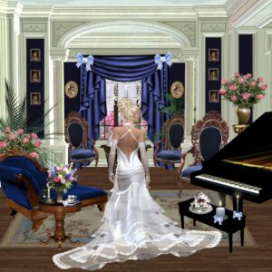 Bride in Blue Room